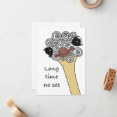 Long time no see – a friendly hello, doodle-style ノートカード (正面/裏面インサイチュ)