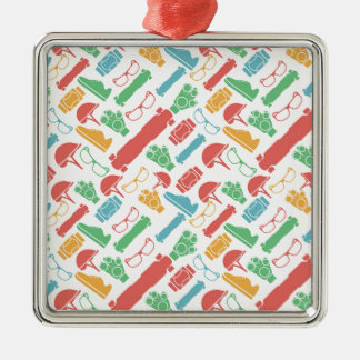 longboardersの付属品のためのベクトル背景 メタルオーナメント