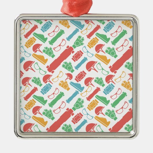 longboardersの付属品のためのベクトル背景 メタルオーナメント (正面)