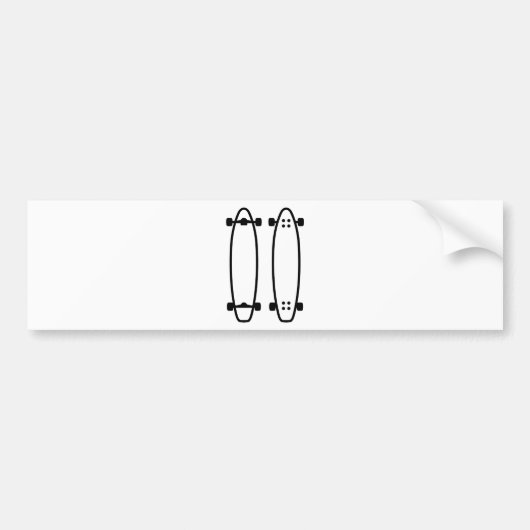 Longboards バンパーステッカー (正面)