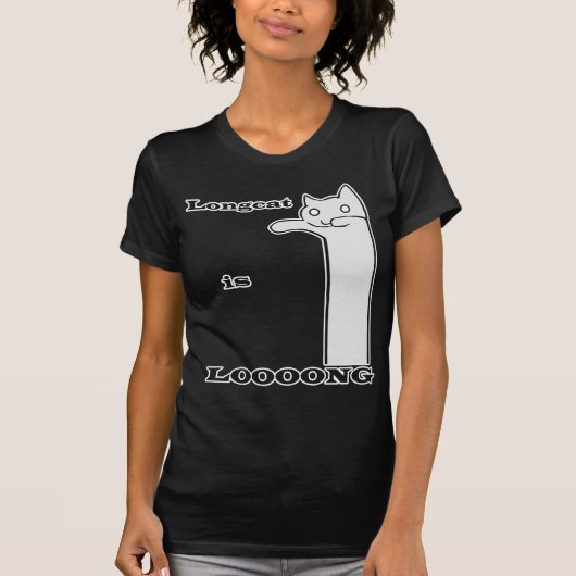 Longcatは長いです Tシャツ (正面)
