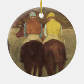 Longchampの競走馬by Edgar Degas セラミックオーナメント (裏面)
