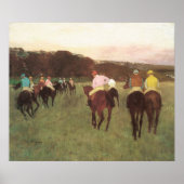 Longchampの競走馬by Edgar Degas ポスター (正面)