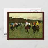 Longchampの競走馬By Edgar Degas ポストカード (正面/裏面)