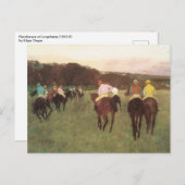 Longchampの競走馬by Edgar Degas ポストカード (正面/裏面)
