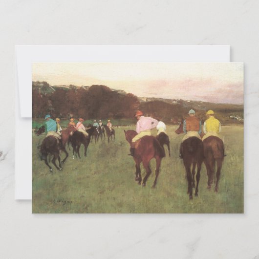 Longchampの競走馬by Edgar Degas 招待状 (正面)