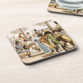 Longchamps 1802年の遊歩道(版木、銅版、版画) コースター (左側)