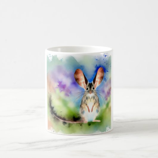 Longeared Jerboa 200824AREF110 - Watercolor コーヒーマグカップ (中央)