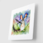 Longeared Jerboa 200824AREF110 - Watercolor スクエア壁時計 (傾斜)