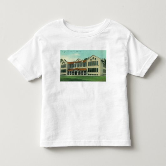 Longfellowの学校の外観 トドラーTシャツ (正面)
