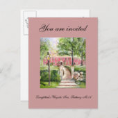 Longfellowの路傍のイン-招待状 インビテーションポストカード (正面/裏面)