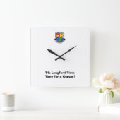 Longford TimeでCuppaのために。 スクエア壁時計 (ホーム)