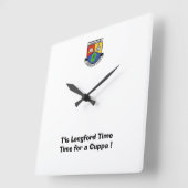Longford TimeでCuppaのために。 スクエア壁時計 (傾斜)