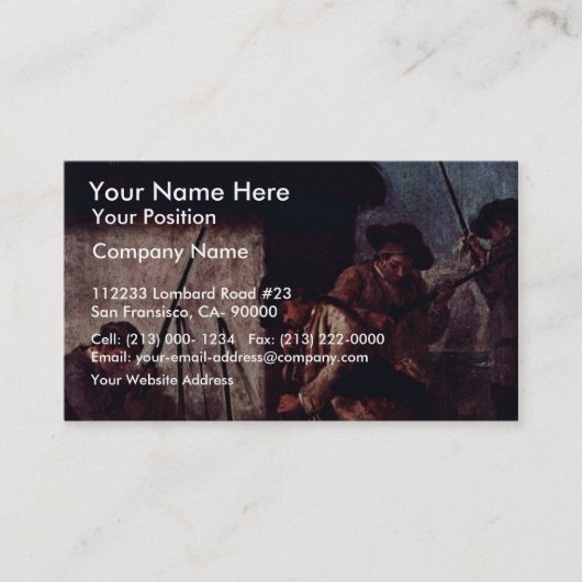 Longhiピエトロ著銃の準備" 名刺 (正面)