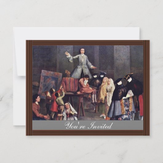 Longhiピエトロ(最も最高のな質)著歯引き手 招待状 (正面)