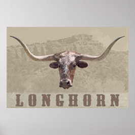 Longhorn Country Poster -60x40 – その他のサイズも ポスター