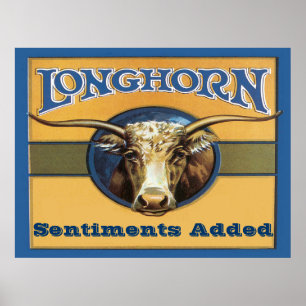 Longhorn Poster, edit text, ポスター
