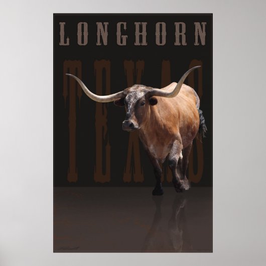 Longhorn Power Poster w/Text -40x60 -or smaller ポスター (正面)