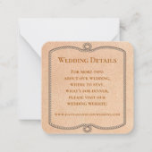 Longhorn Western Ranch Wedding Detail Card ノートカード (正面)