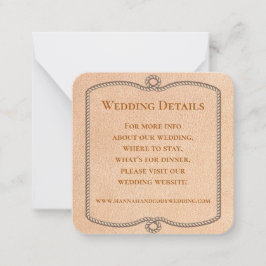 Longhorn Western Ranch Wedding Detail Card ノートカード