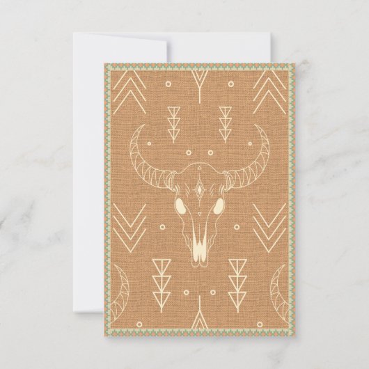 Longhorn Western Ranch Wedding Reply Card (裏面)