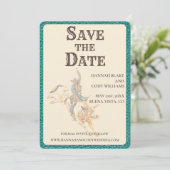 Longhorn Western Ranch Wedding Save the Date Card (スタンド正面)