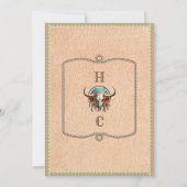 Longhorn Western Wrangler Wedding Invitation 招待状 (裏面)