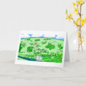 Longmeadowの挨拶状(5x7")の漫画2016年 カード (黄色い花)