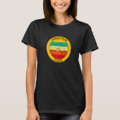 Longs Peak 14er Hike Retro Mountain Sunset Souveni Tシャツ (正面)