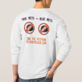 Longsleeveの黒Tシャツに溝を堀って下さい Tシャツ (裏面)