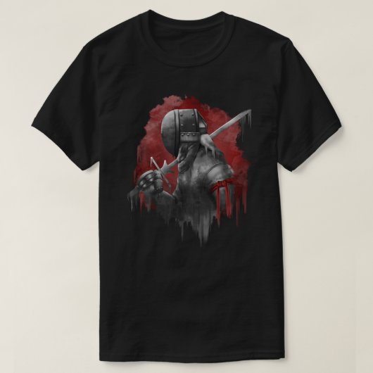 Longsword砂のようなHEMAのFencer Tシャツ (デザイン正面)