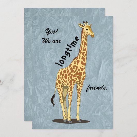 Longtime friends - with Giraffe image シーズンカード (正面/裏面)