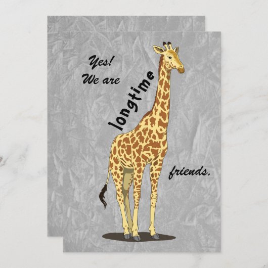 Longtime friends - with Giraffe image シーズンカード (正面/裏面)