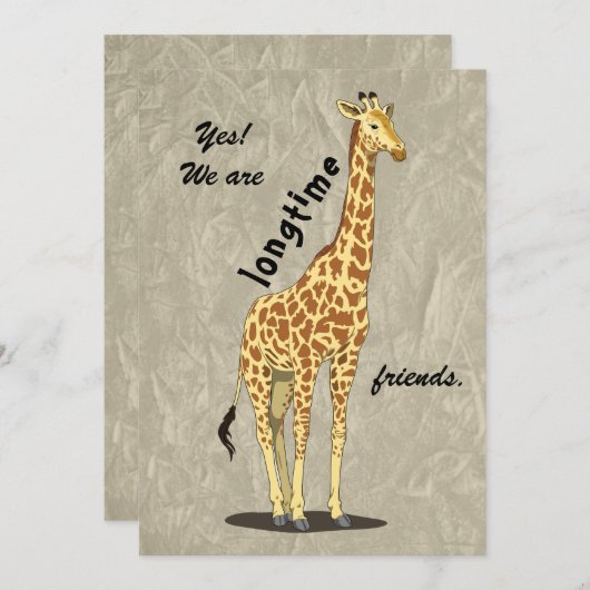 Longtime friends - with Giraffe image シーズンカード (正面/裏面)