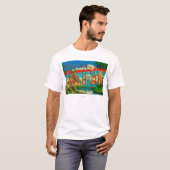 Longview、ワシントン州-大きい手紙場面 Tシャツ (正面フル)