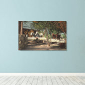 Longview Ranchでのフルーツのロード キャンバスプリント (インサイチュ (ウッドフロア))