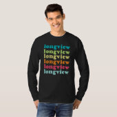 Longview Texas  TX  Colorful Repeating Text Tシャツ (正面フル)