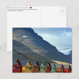 Longyearbyenカラフルの家Svalbardはがき ポストカード