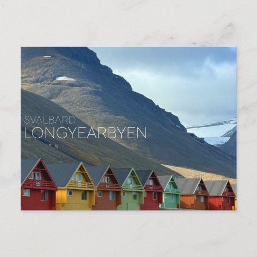 Longyearbyenカラフルの家Svalbardはがき ポストカード (正面)