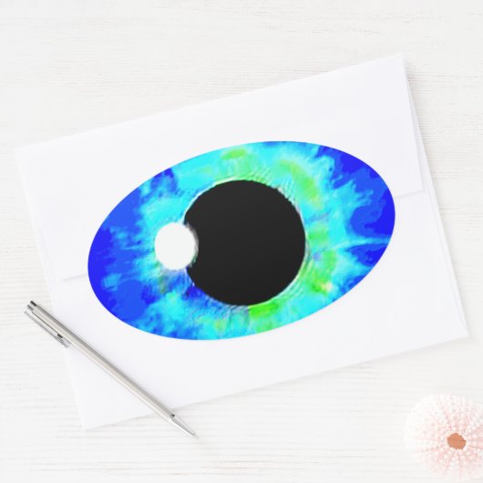 LOOCKY EYE 楕円形シール (封筒)