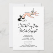 Look エレガントKreckipileスクリプ婚約したト婚約 招待状 (正面)