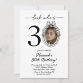 Look モダン Who's 30 Photo Adult誕生日 招待状 (正面)
