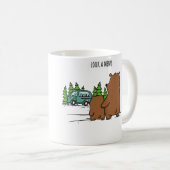 Look A Menu Funny Bear Camping コーヒーマグカップ (正面右)