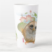 LOOK B4 U LEAPデザイン（前面と背面） カフェラテマグ (正面)