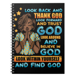 Look Back & God 感謝してい Spiral Notebook ノートブック