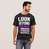 Look Beyond顔値Moebius症候群認識度 Tシャツ (正面フル)