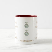 Look Deep Into Nature Einstein Quote Mug ツートーンマグカップ (中央)