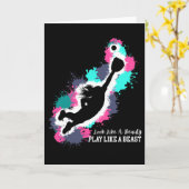 Look Like A Beauty - Play Like A Beast - Fun Softl カード (黄色い花)