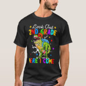 Look Out 2nd Grade Here I Come Dinosaur Kids Back  Tシャツ (正面)
