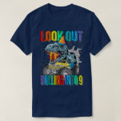 Look Out Rolling Into 9 Monster Truck Dinosaur  Tシャツ (デザイン正面)